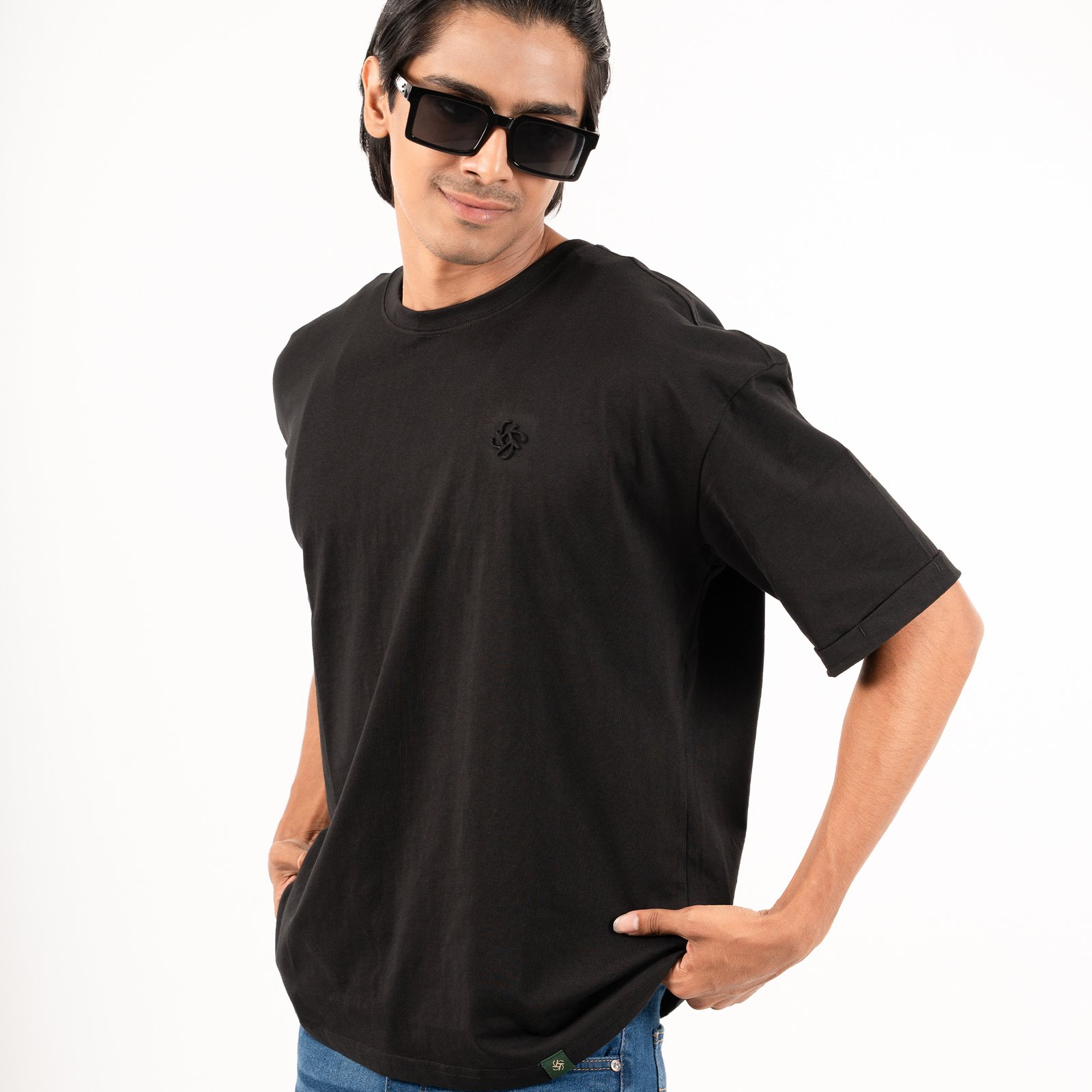 Black Drop shoulder3 black drop shoulder - Image 1