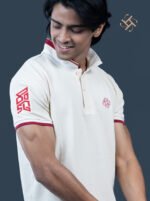 Our premium cream polo t-shirt - Image 3