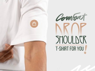 White Drop Shoulder Hand side