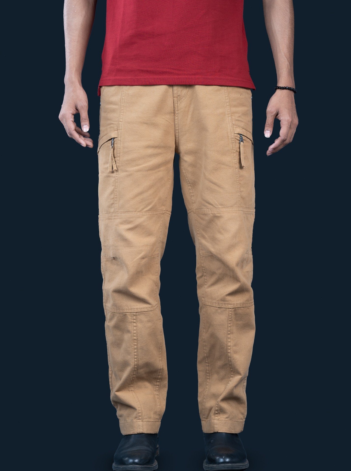 Retrox Baggy Fit Zip Pocket Cargo Mustard Edition - Image 4
