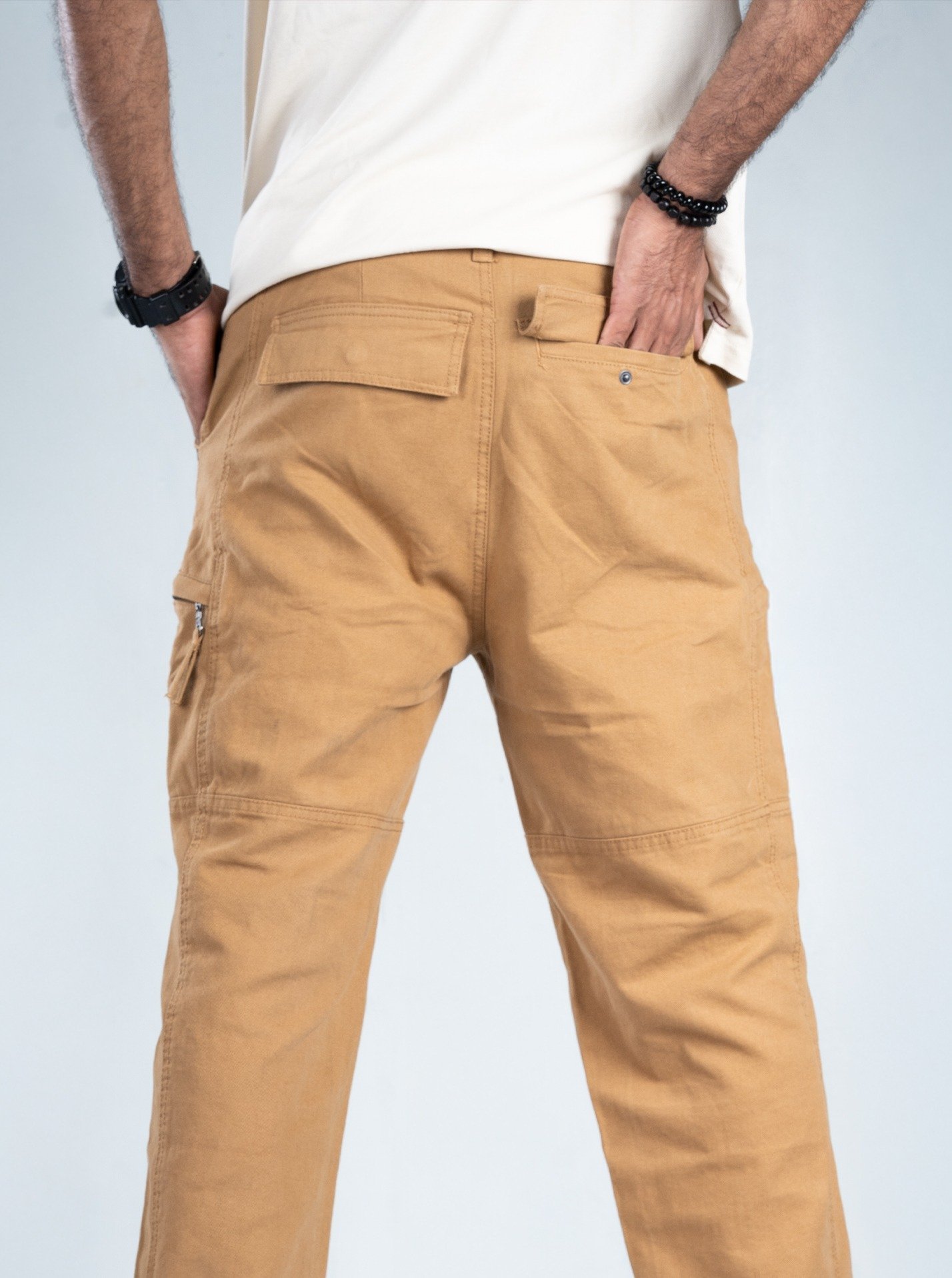 Retrox Baggy Fit Zip Pocket Cargo Mustard Edition - Image 3