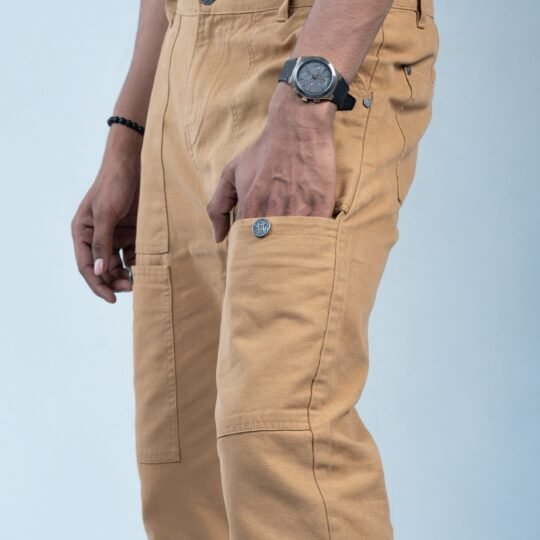 Retrox Semi Baggy Button Pocket Mustard Cargo