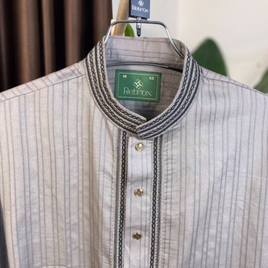 Premium Stripe Cotton Panjabi