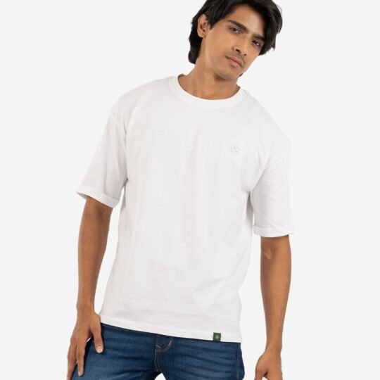 Retrox White Color Drop Shoulder